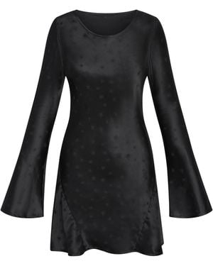 J. Marie Riviera Long Sleeve Mini Dress - Black