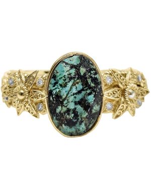Farra African Stone Bangle - Green