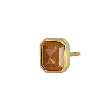 Rahul's Jewels Sanctum Verus Earring Single -14 Karat With Genuine Reddish Diamond - Metallic