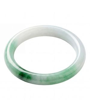 seree Koi Mottled Jade- Gemstone Bangle - Green