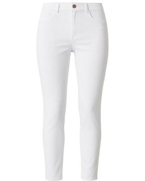 Conquista Neutrals Long Fitted Gabardine Trousers - White