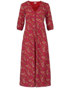 At Last Belgravia Midi Dress - Red