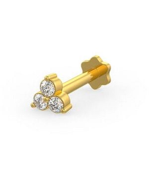 Cervin Blanc Diamond Nose Stud - Metallic