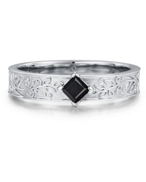 Azura Jewelry New York Oakleaf Onyx Ring Vermeil - Grey