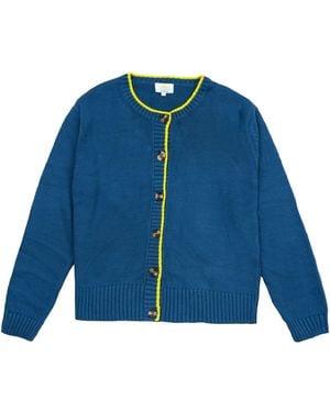 ALOFT Coralie Tipped Cardigan - Blue