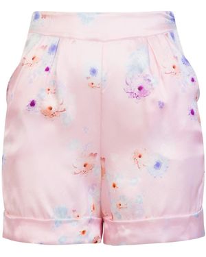 Sophie Cameron Davies Tailored Silk Short Beach Flower - Pink