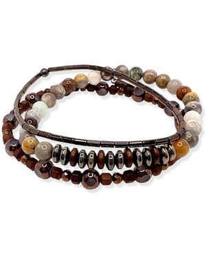 Jaredjamin Fallen Creek Bracelet Set - Brown