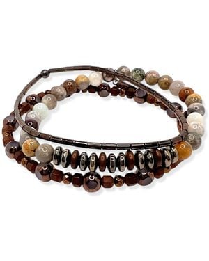 Jaredjamin Fallen Creek Bracelet Set - Brown