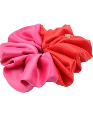 Miss Cicconi Isabella – Hot & Colour-Block Oversized Scrunchie - Red