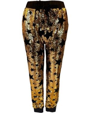 Any Old Iron Goldie Sequin Joggers - Metallic