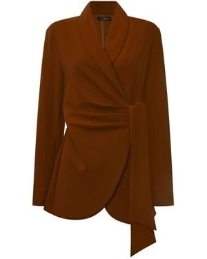 James Lakeland Rust Side Sash Blazer - Brown