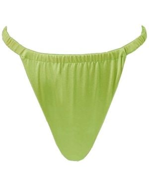 Decolet the label Sofia Satin Bikini Bottoms - Green