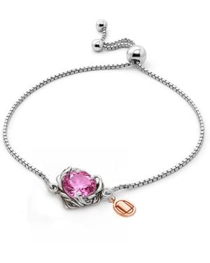Unaloe Coleus Sterling Bracelet With Zirconia – Romantic Adjustable Bracelet For - Metallic