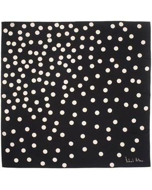Richard Allan London And Polka Silk Scarf - Black