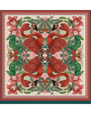 Emily Carter The Flamingo Fiesta Scarf - Green