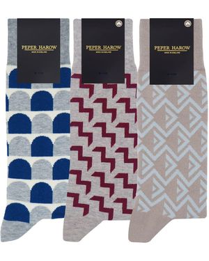 Peper Harow - Made in England Organic Socks Bundle - Gray