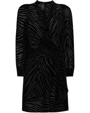 SVETA Milano Suzi Short Devoré-Velvet Dress - Black