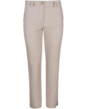 Conquista Neutrals Denim Style Cotton Trousers - Grey