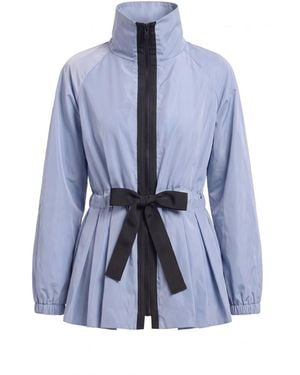 concept A trois Glacier Short Pleated Trench Coat - Blue