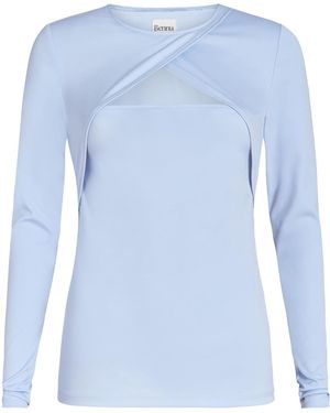 Bennu Long Sleeve Twist Top, Dusty - Blue