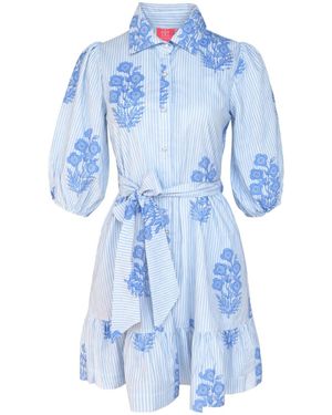 Just Darviny Oberoi Dress Bouquet - Blue