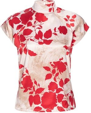 LAHIVE Neutrals Angel Floral Top - Red