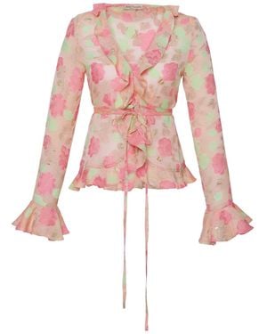 Anse Victorin Lily Silk Blouse - Pink