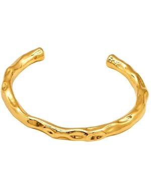 Uchi and Soto Kin Molten Structured Bangle - Metallic