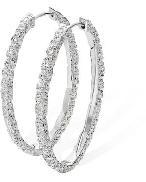Lucy Quartermaine Solid Sterling Large Hula Hoop Earrings - Metallic