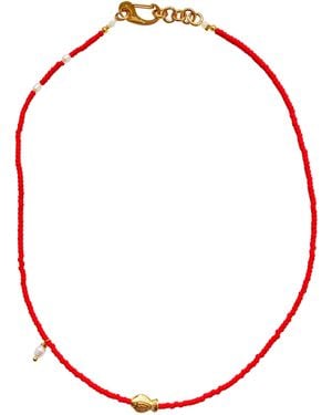 Smilla Brav Fish Necklace - Red