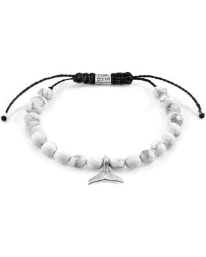 Anchor and Crew Whale Tail Macrame Bracelet Recycled Plastic - Metallic