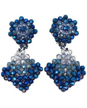Fairchild Baldwin Teardrop Earrings Midnight Shimmer - Blue