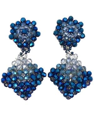 Fairchild Baldwin Teardrop Earrings Midnight Shimmer - Blue