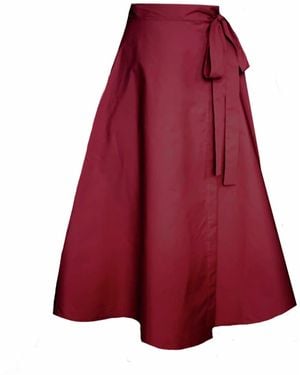 Frock Tales Meyer Wrap Midi Skirt - Red