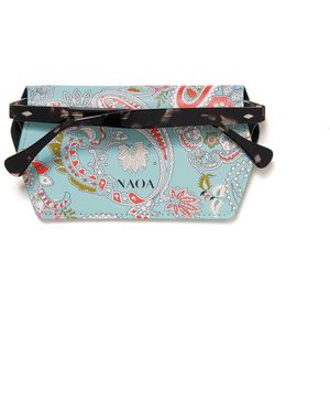 Naoa Slim Glasses Case Paisley Print - Green