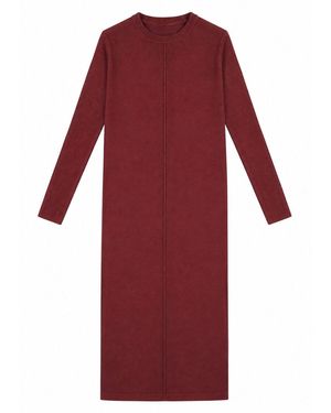 Rave on Trend Knitted Maxi Dress - Red