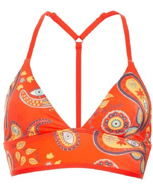 Aulala Paris Aulala X Moon Art Inspired Bikini Top - Orange