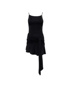 SÉLONE Aris Draped Open-Back Dress - Black