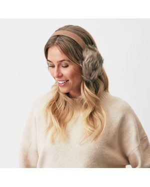 Owen Barry Neutrals Sheepskin Earmuffs British Made Aubrac Taupe Toscana - Brown