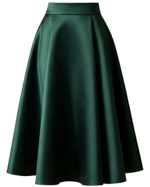 IZABELA MANDOIU Taffeta Midi Skirt - Green