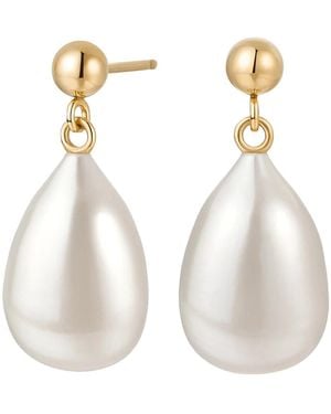 Katy Faye Giulia Pearl Earrings - White