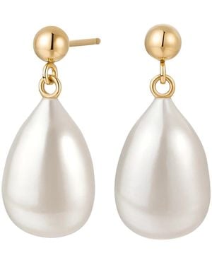 Katy Faye Giulia Pearl Earrings - White