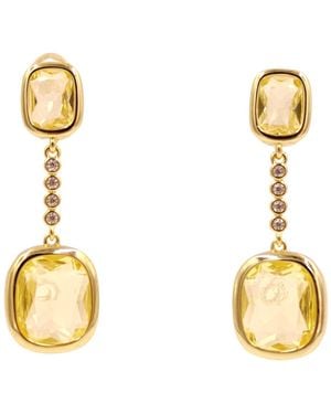1610Istanbul Mediterranean Citrus Swarovski Earrings - Metallic
