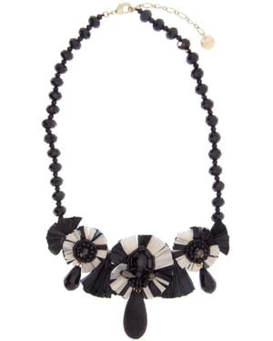 Saachi Utsav Beaded Drop Necklace - Black
