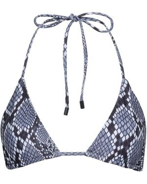 Playaluxe Waikiki Triangle String Bikini Top Snake - Blue