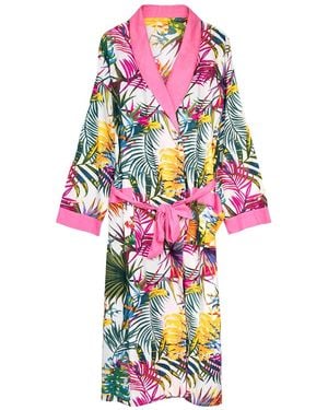 Inara Indian Cotton Bora Bora Print Robe - Pink