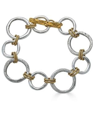 Loni Paul Jewelry Mixed Metal Sculpted Circle Bracelet - Metallic