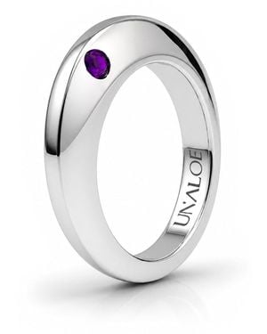Unaloe Quartz Band Ring – Sterling - Metallic