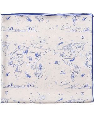 Natasha Blodgett Atlas Pocket Square - Metallic