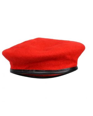 DAVID WEJ Wickliffe Wool Beret – - Red